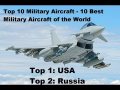Top 10 Military Aircraft - 10 Best Military Aircraft of the World